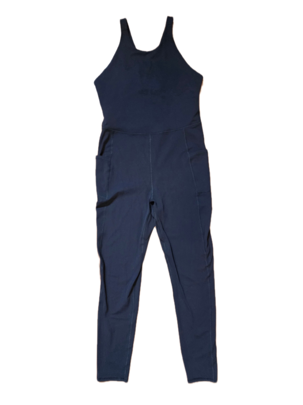 Free People Movement Athleisure Jumpsuit Black Medium Back Cutout Pockets
